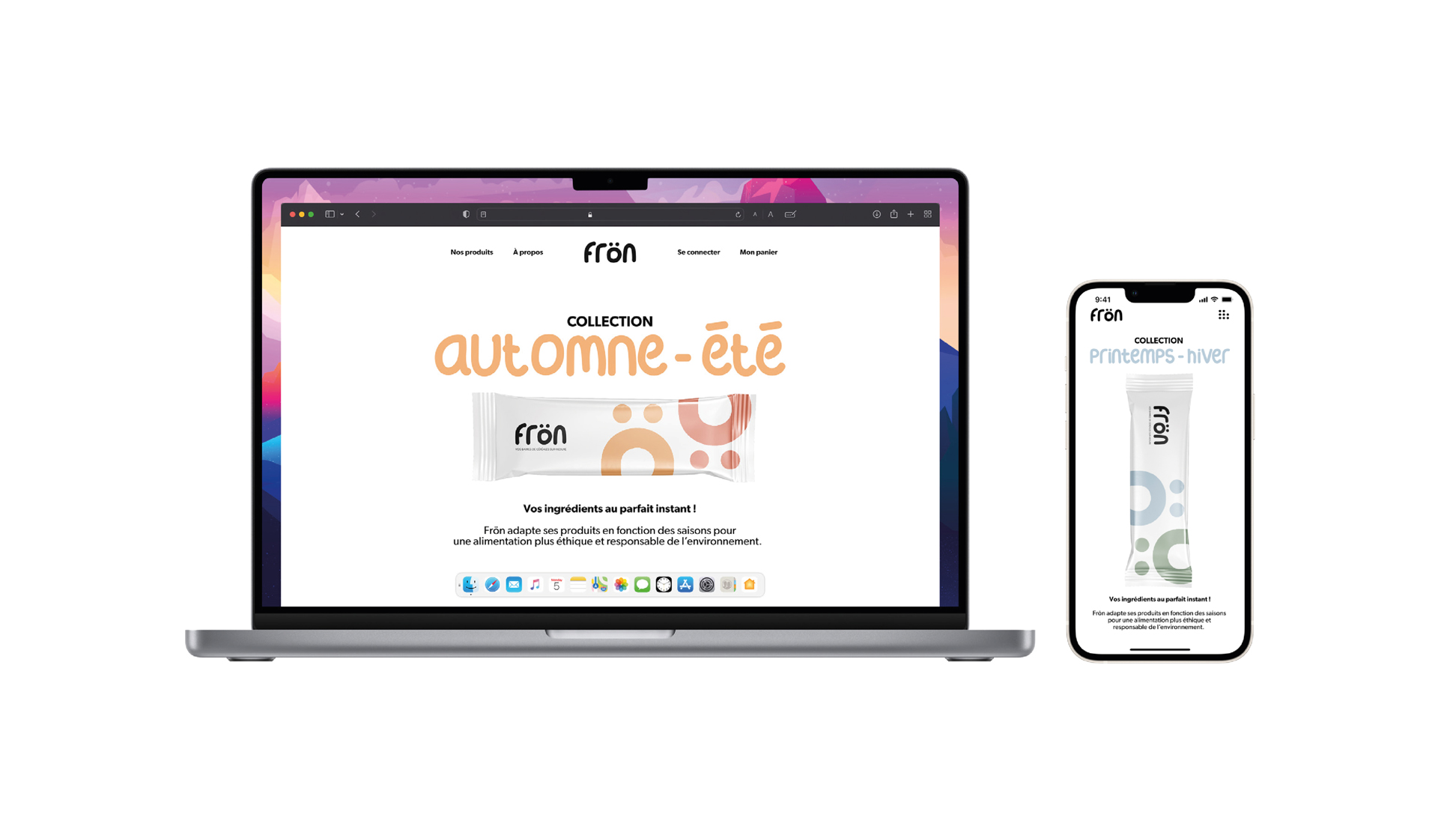 landing page de frön pour la collection automne été