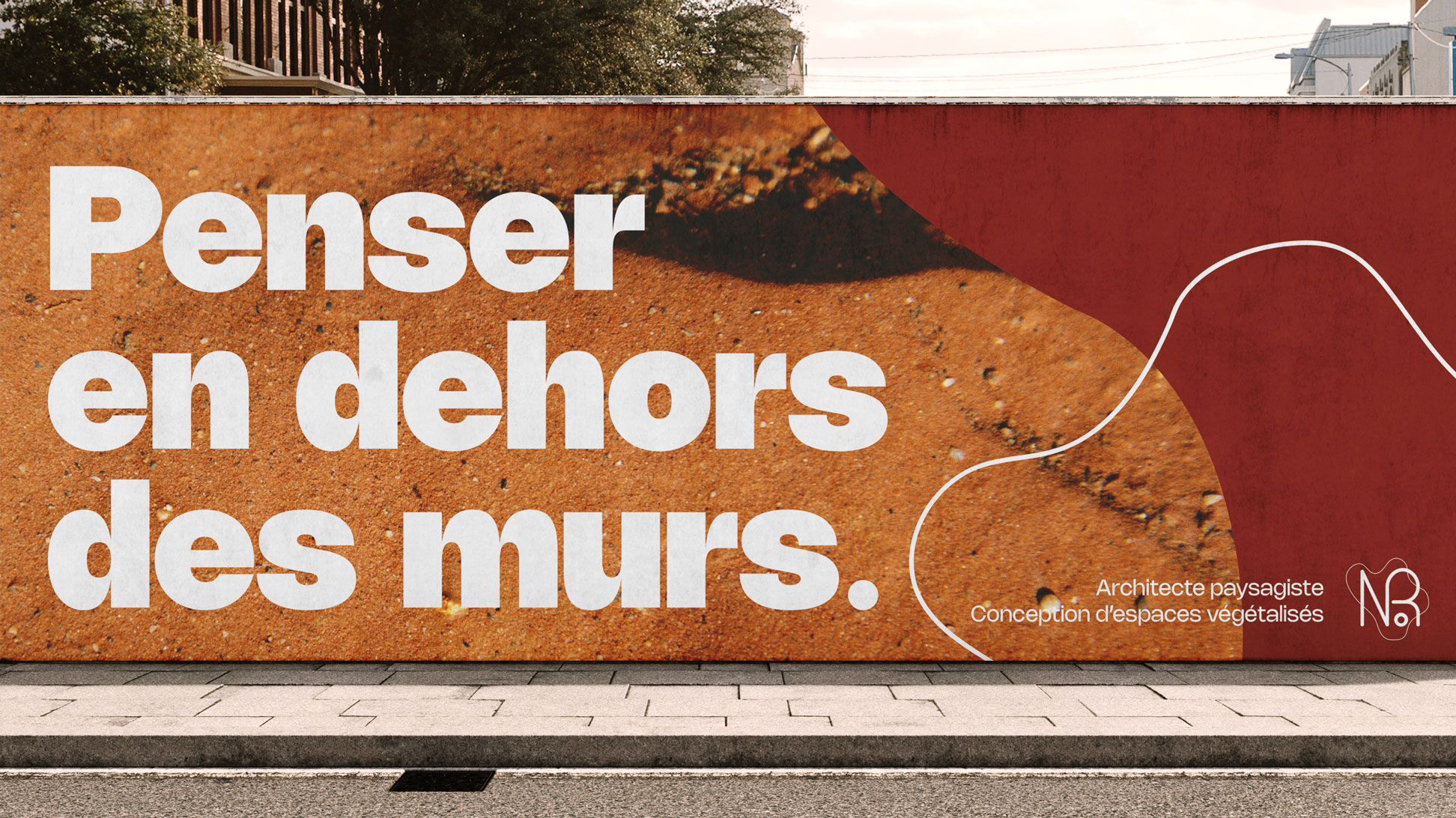 affiche murale penser en dehors des murs.