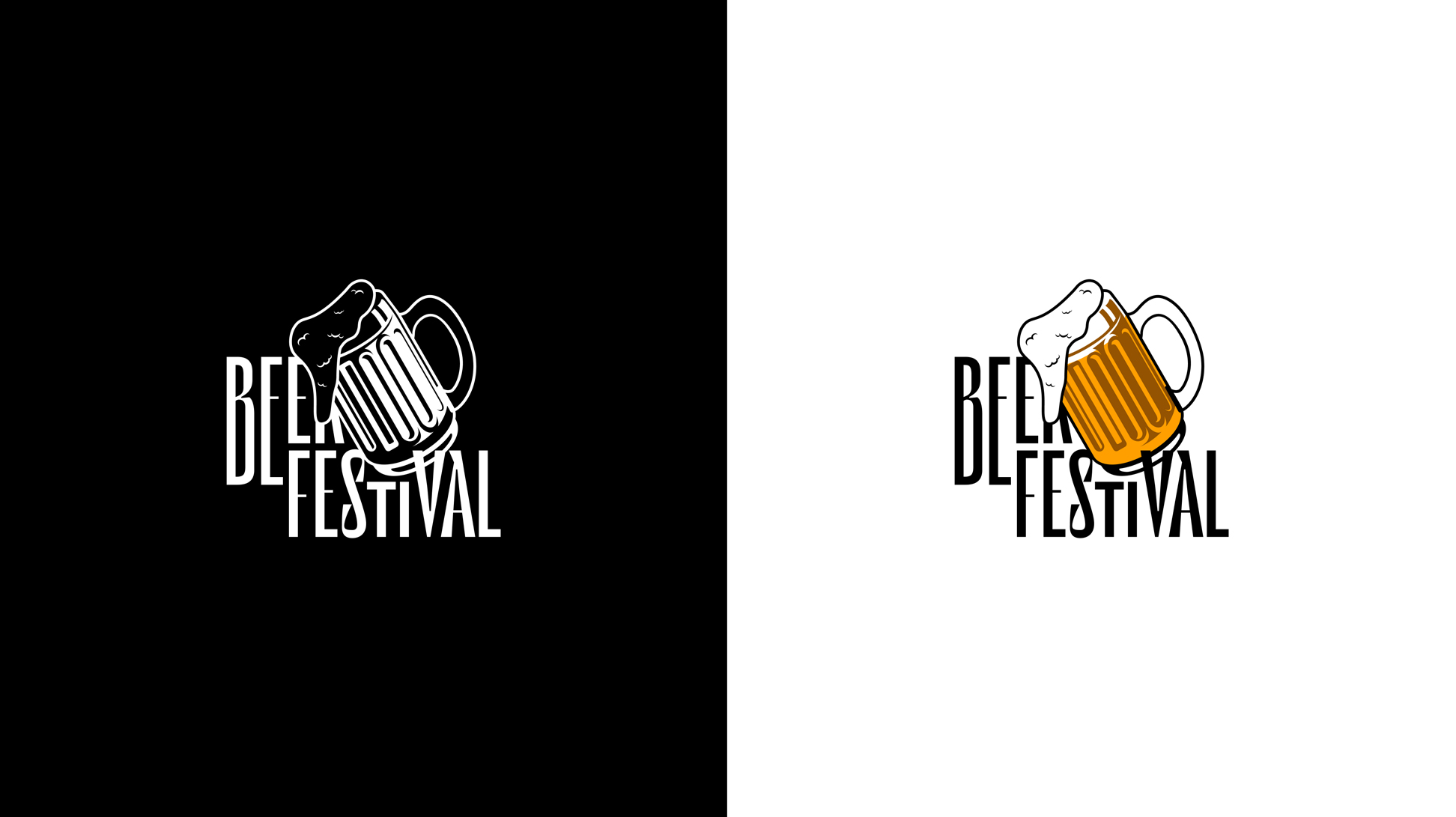 Logo coloré et logo noir et blanc