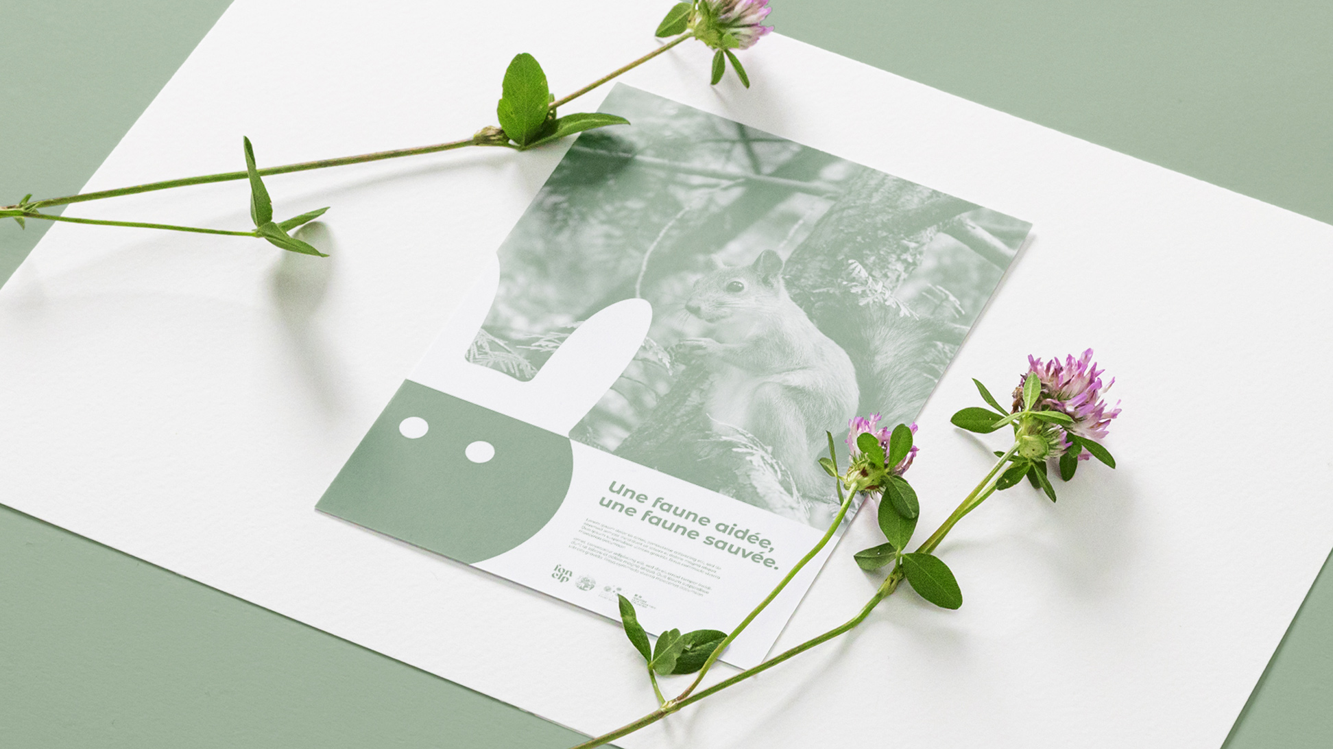 flyer informatif en bichromie verte
