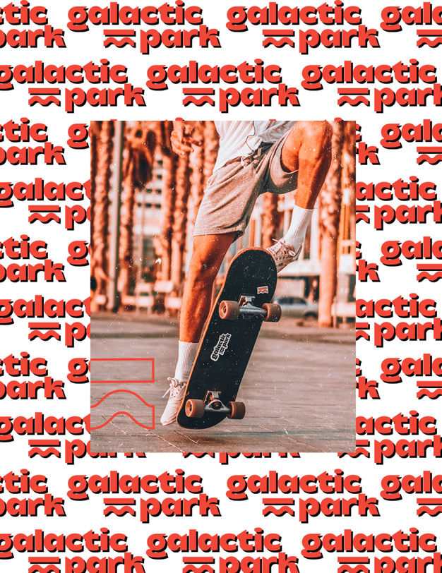 skateboardeur avec un stickers du logo