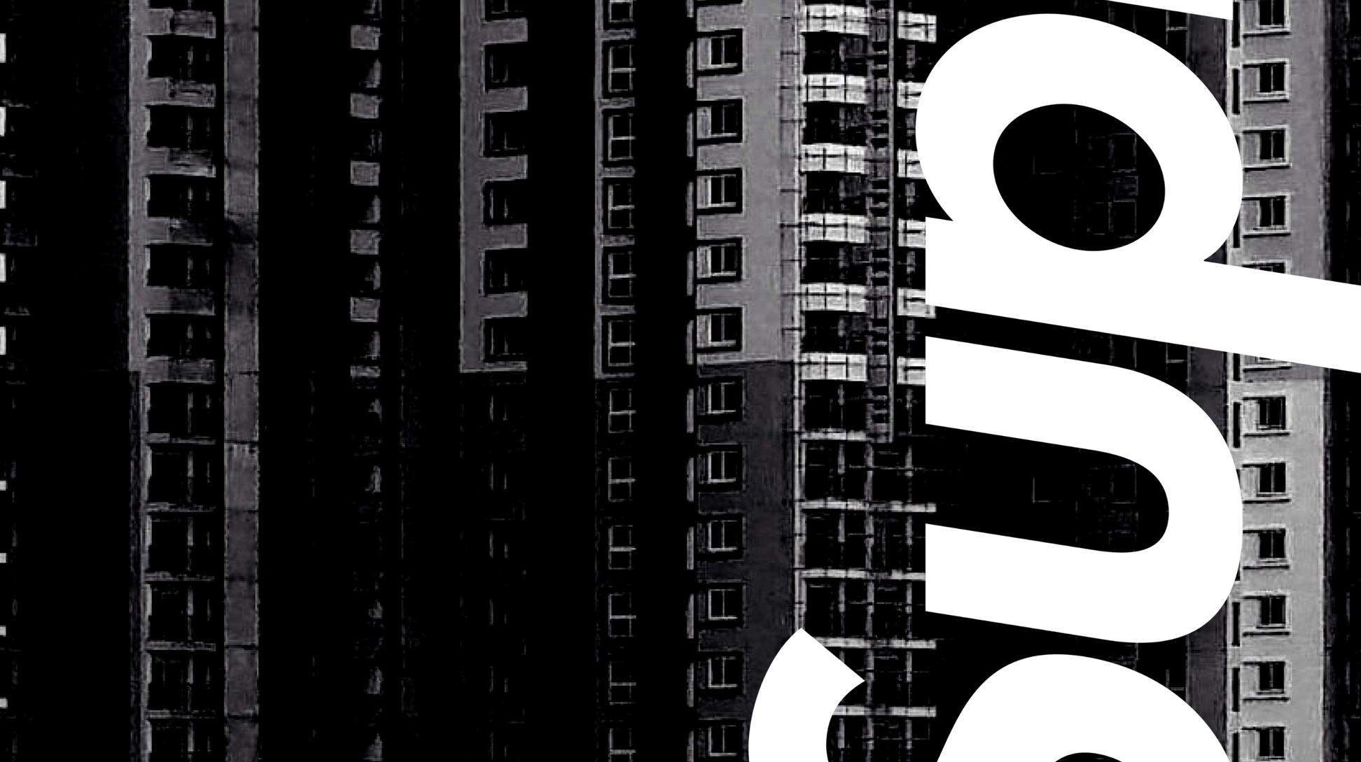 immeuble zoomé et aperçu du logo de Suprême.