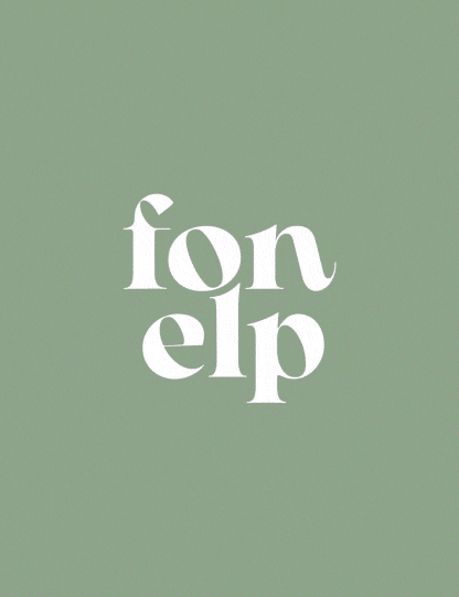 Animation du logo de Fonelp, avec l'apparition d'un lapin dans un caractère.