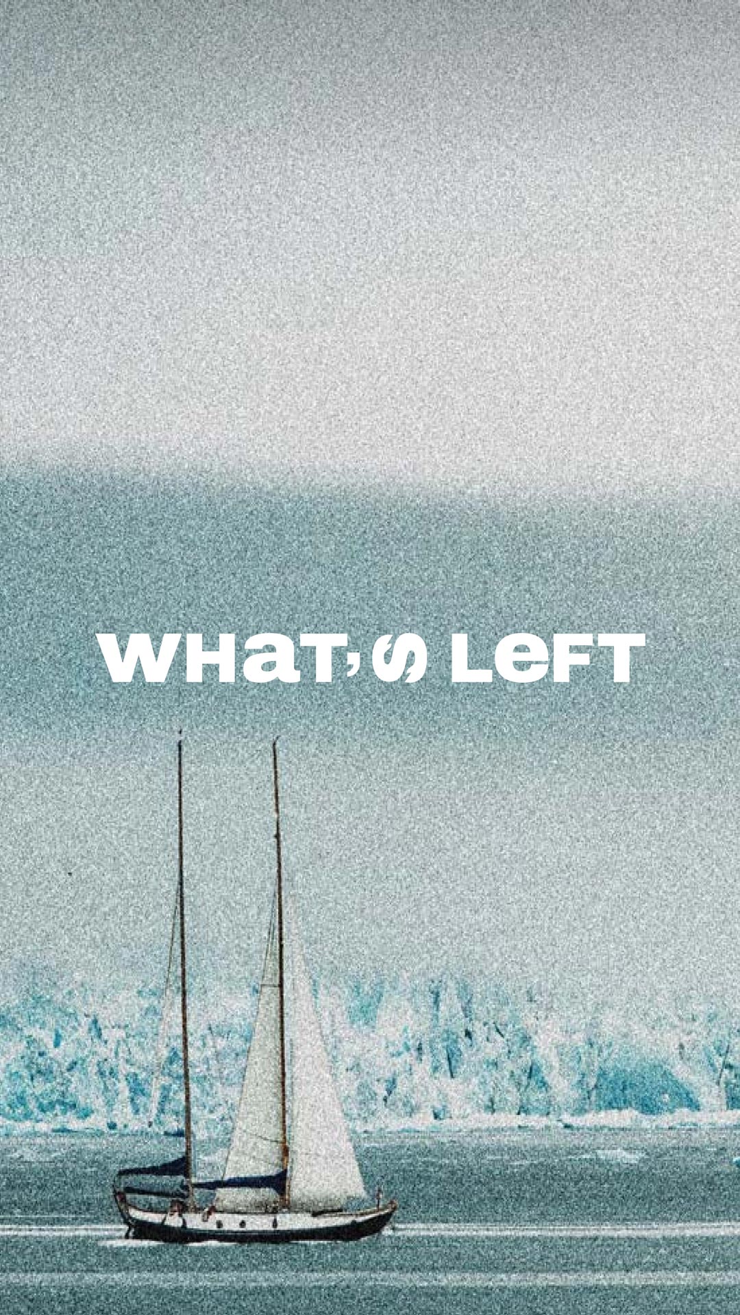 Visuel de la banquise de l'Arctique avec le logo de l'expédition What's Left de Mike Horn.