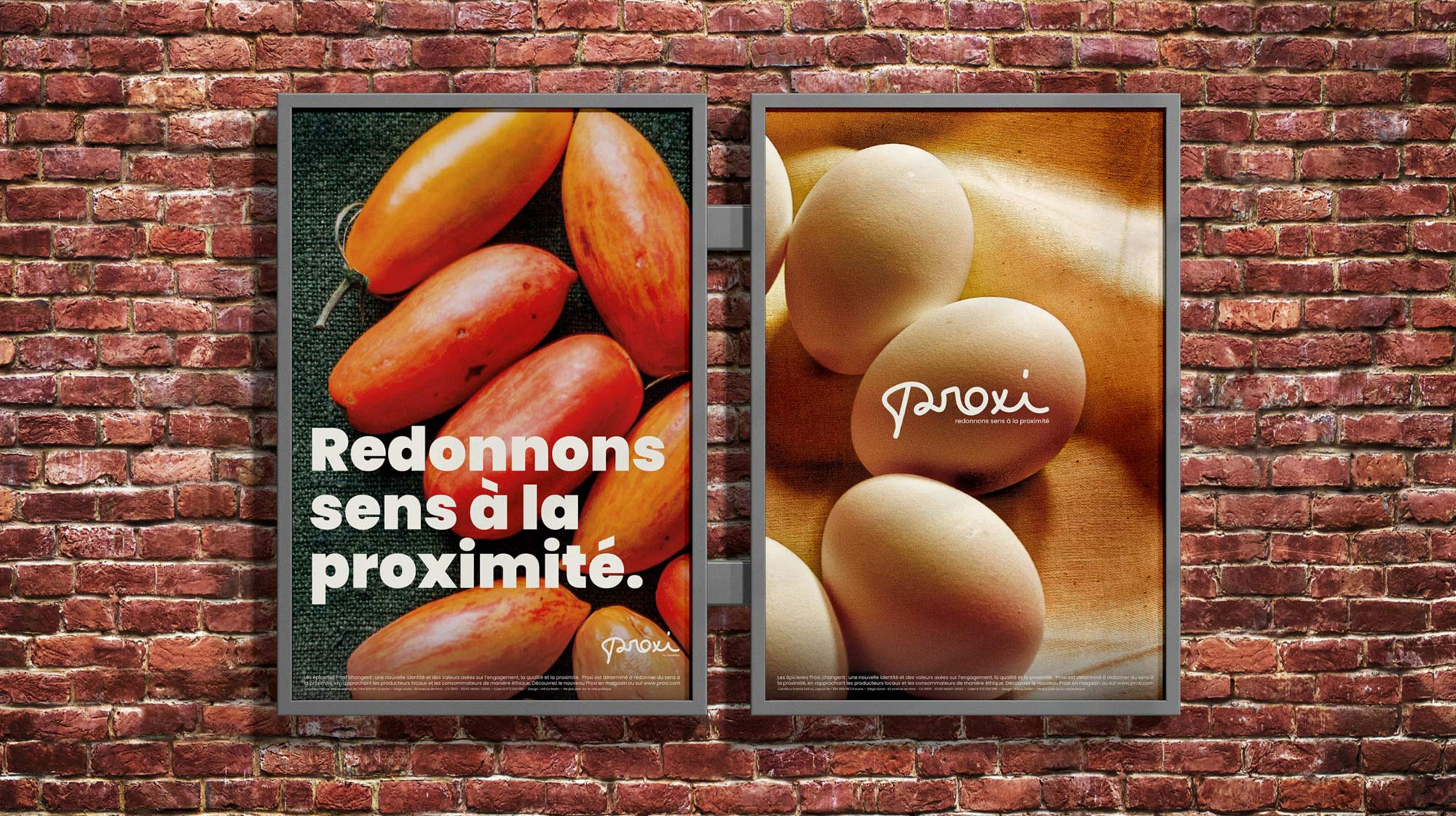 Affiches issus de la campagne publicitaire "Redonnons sens à la proximité".