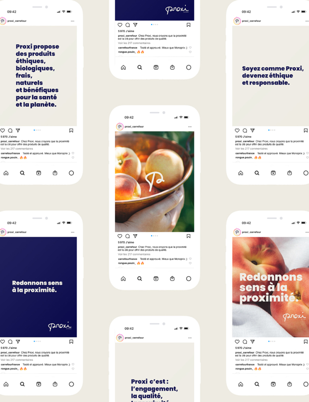 Posts réseaux sociaux divers autour de la campagne de pub.