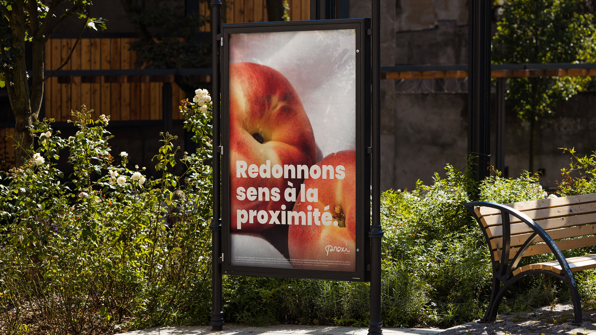 Affiche pub verticale Redonnons sens à la proximité avec une photo de pêche