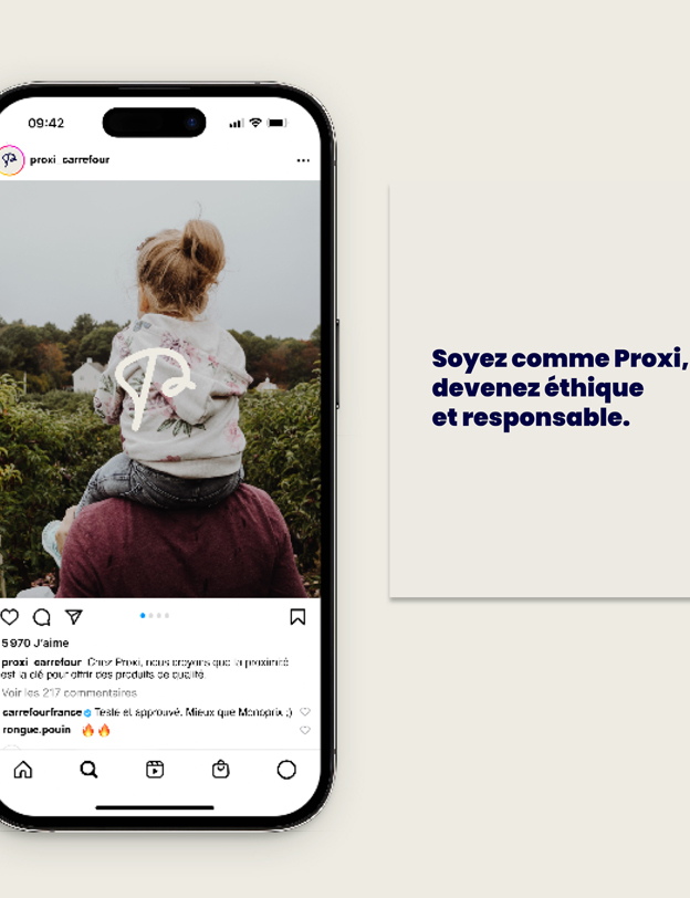 Carrousel instagram issu de la campagne publicitaire