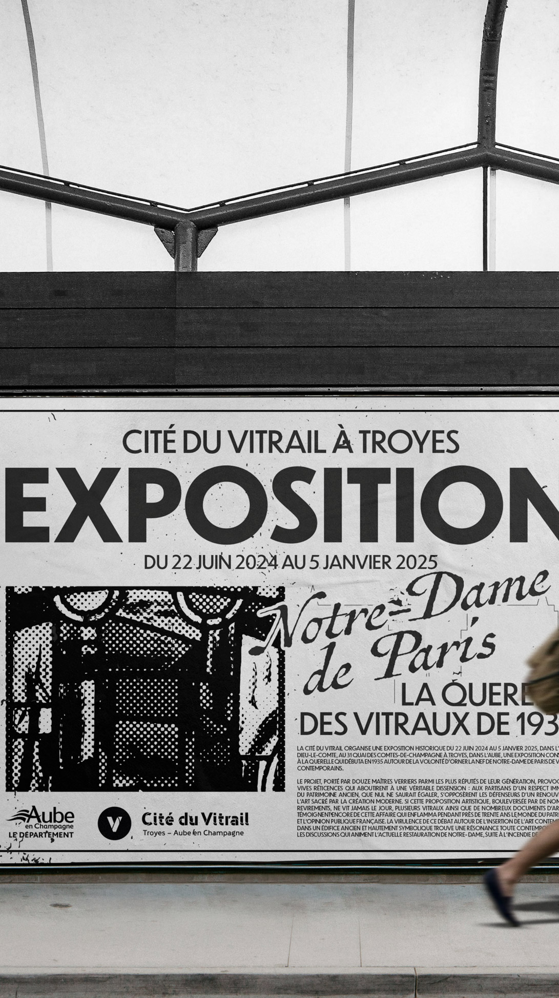 affiches métro, campagne publicitaire cité du vitrail