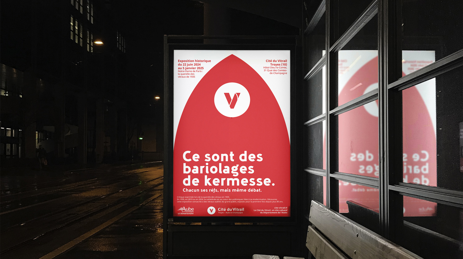 Affiches publicitaire Cité du Vitrail format abri-bus
