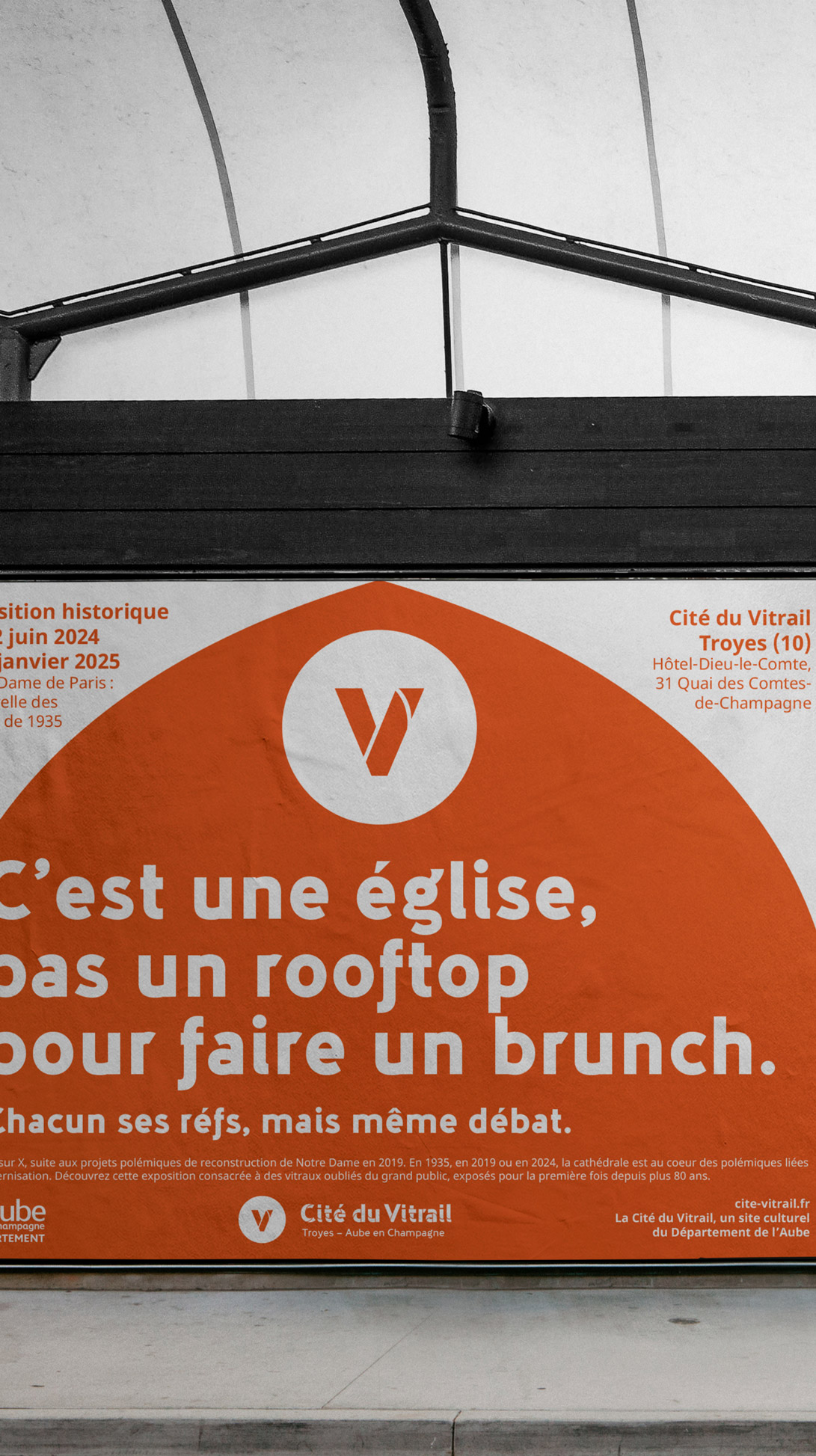 Affiches publicitaire Cité du Vitrail format métro