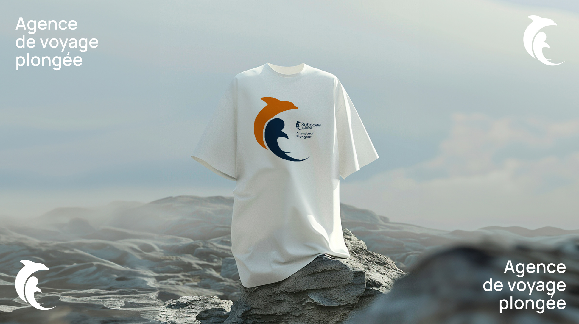 T-shirt floqué à l'image de la marque pour les animateurs plongeurs
