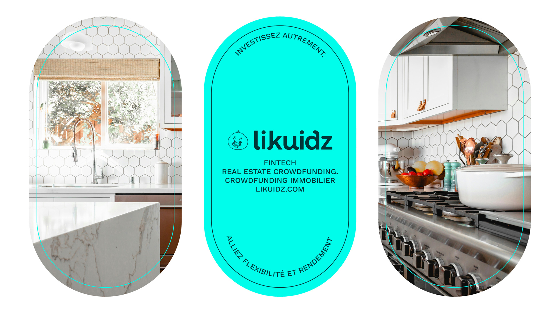 Likuidz logo + photo d'une cuisine.