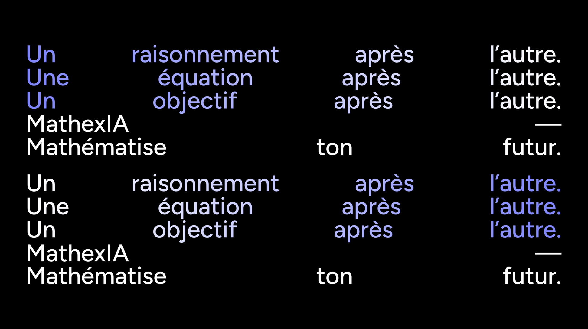 Visuel typographique.