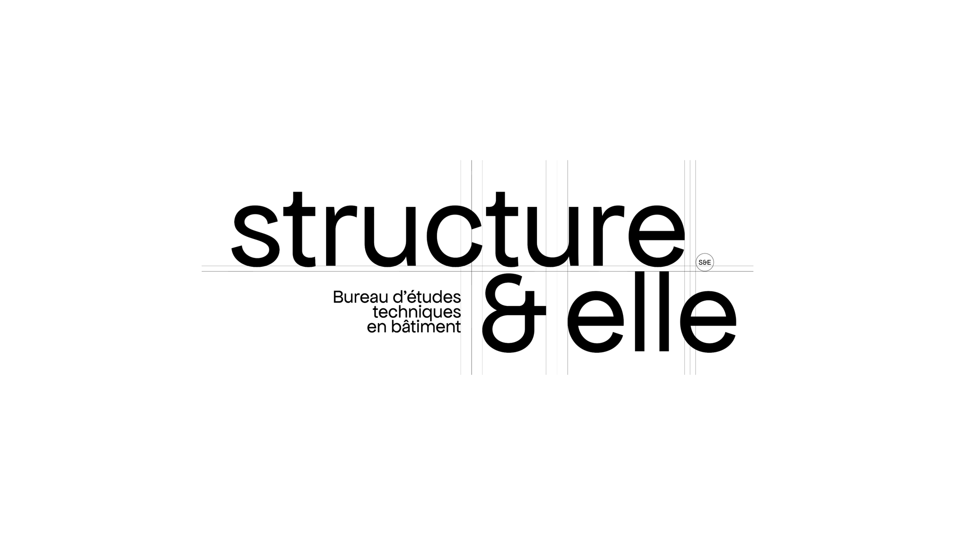 Structure & Elle logo, construction et structure du logo.