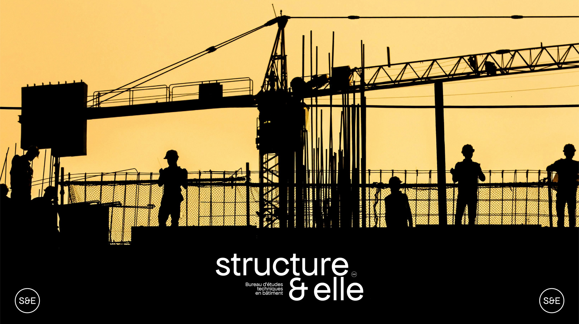 Structure & Elle logo + photo d'un chantier et grue